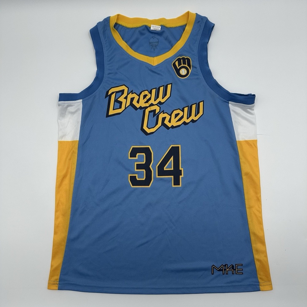 Milwaukee Brewers Giannis‎ Antetokounmpo Basketball Jersey Mens Medium ESPN NBA